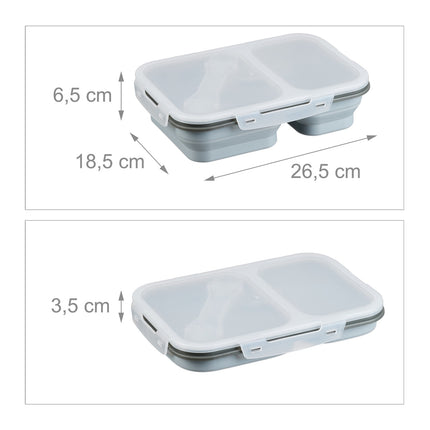 Skládací svačinový box se 2 přihrádkami