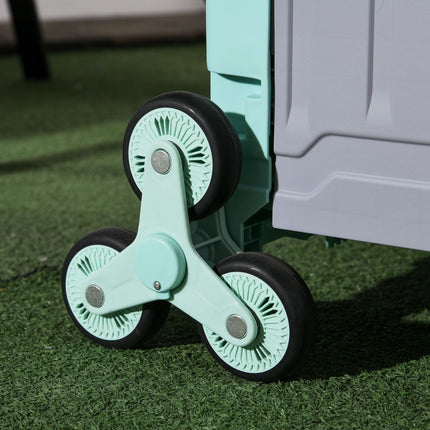 Folding shopping trolley - 80 kg capacity, telescopic handle