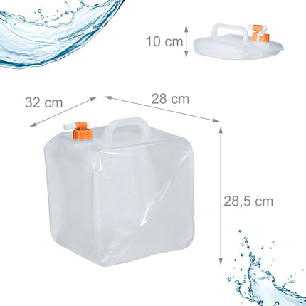 Faltbarer Wasserbehälter mit 4 Behältern