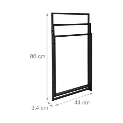 Folding 3-Arm Iron Towel Rack – Space-Saving, Freestanding