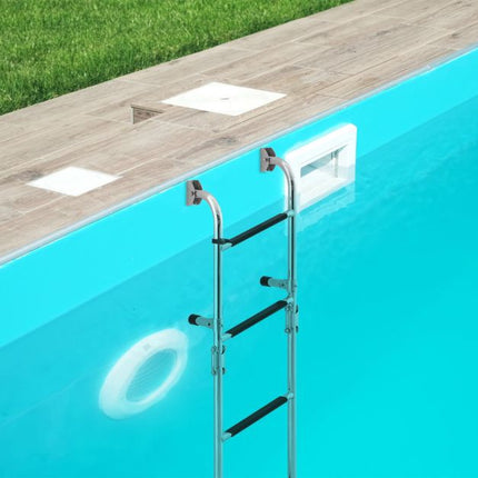 Skládací lodní žebřík se 3 stupni – ocel 304, protiskluzové PVC stupně