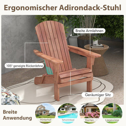 Skládací křesla Adirondack, sada, dřevo, nosnost 180kg