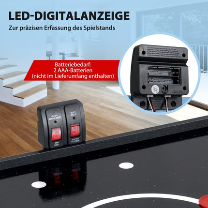 Skládací stůl na air hockey s LED displejem a motorem 12V