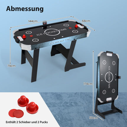 Skládací stůl na air hockey s LED displejem a motorem 12V