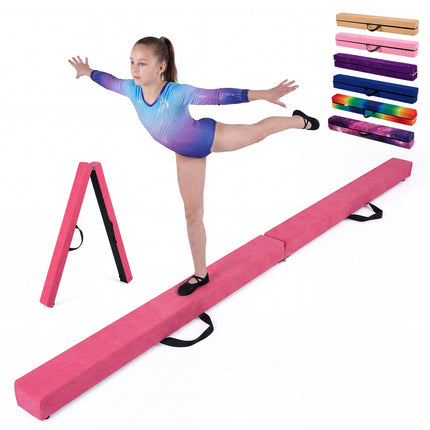 Skládací gymnastická kladina, 7 Ft, masivní dřevěná základna, protiskluzová