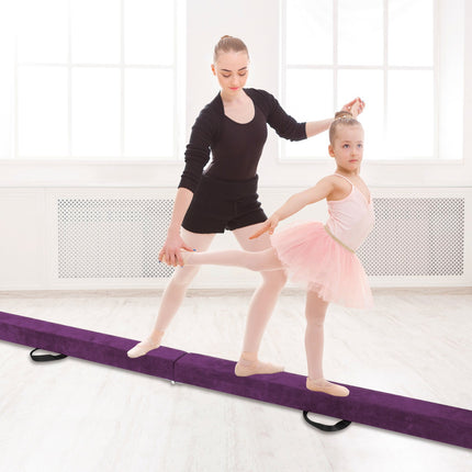 Skládací gymnastická kladina, 8 Ft, dřevěná základna, protiskluzový spodek