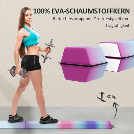 Skládací gymnastická kladina, EVA pěna, šířka 10cm, protiskluzová