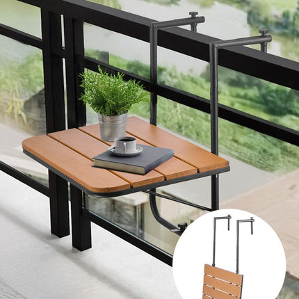Folding Balcony Railing Table – Adjustable, Fits 1–8.27 in