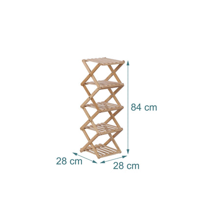 Skládací bambusový botník – vertikální, úsporný design