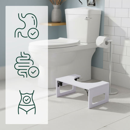 Skládací bambusová stolička k toaletě – protiskluzová, kompaktní design