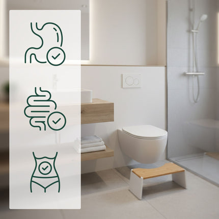 Folding Bamboo Toilet Stool – Non-Slip, Space-Saving