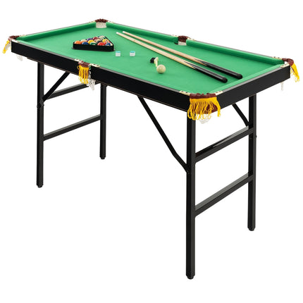 Skládací kulečníkový stůl s příslušenstvím, 122 cm, zelená