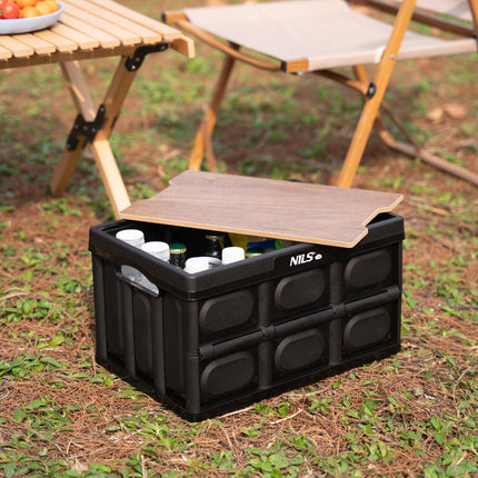 Skládací kempingový box s víkem, 20L, 2v1