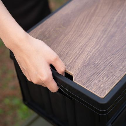 Skládací kempingový box s víkem, 20L, 2v1