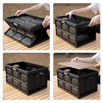 Skládací kempingový box s víkem, 20L, 2v1