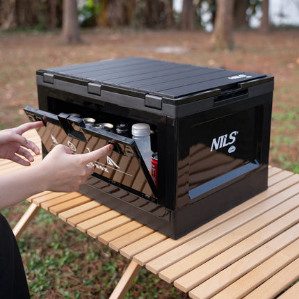 Skládací kempingový box s víkem, 50L, 2v1