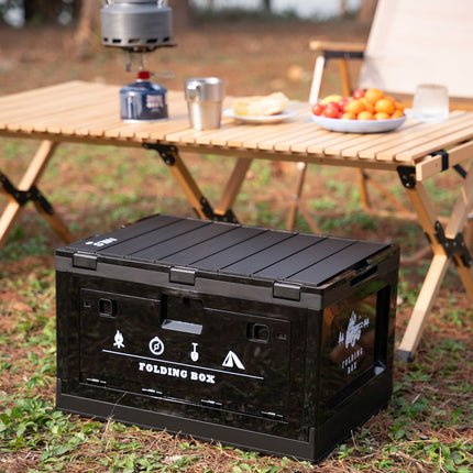 Skládací kempingový box s víkem, 50L, 2v1