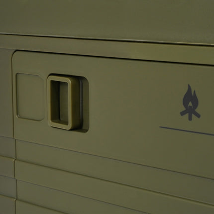 Skládací kempingový box s víkem, zelená, 50L
