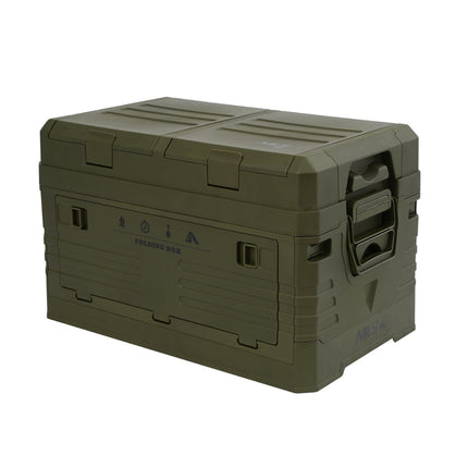 Skládací kempingový box s víkem, zelená, 50L