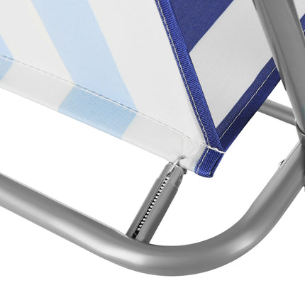 Skládací kempingová židle, modro-bílá, přenosný design