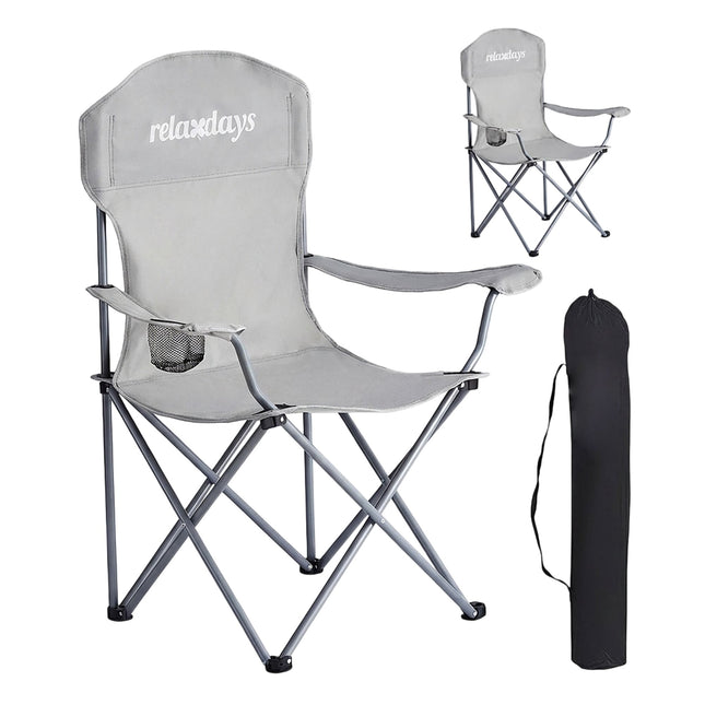 Opvouwbare campingstoelen, set van 2, draagtas, bekerhouder