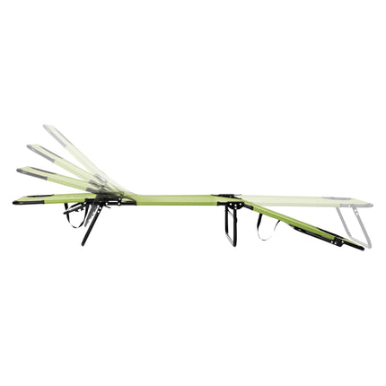 Folding Camping Cot With Adjustable Backrest, 188x55cm