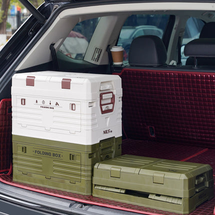 Skládací kempingový úložný box s víkem, objem 50L