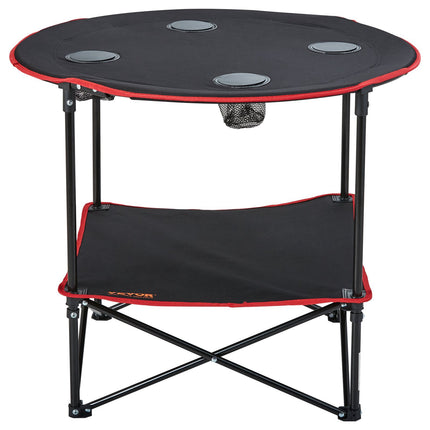 Folding Camping Table 28 x 28 in, 55 lb, Carry Bag