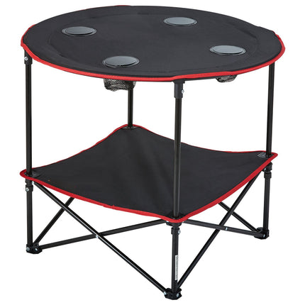 Folding Camping Table 28 x 28 in, 55 lb, Carry Bag