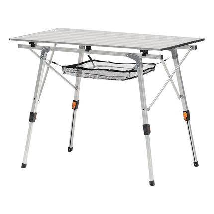 Folding Camping Table, Adjustable Height Aluminum, Carry Bag