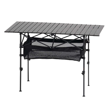 Folding Camping Table, Roll-Up Aluminum, Adjustable Height