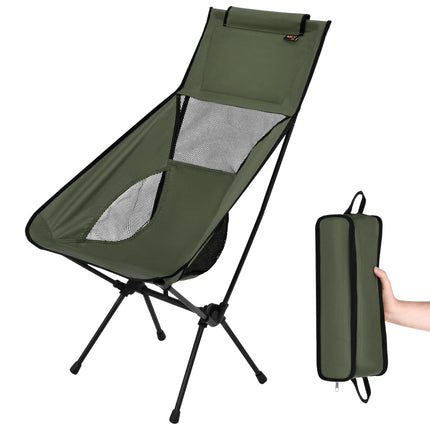 Skládací židle, ultralehká, khaki, přenosná
