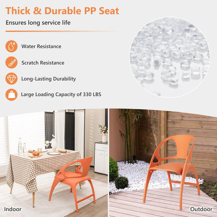 Folding Dining Chairs Set of 2 – High Back, Armrests