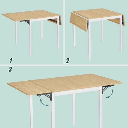 Skládací jídelní stůl pro 2–4 osoby, úsporný design