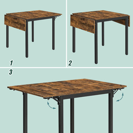 Skládací jídelní stůl pro 2-4 osoby, úsporný design