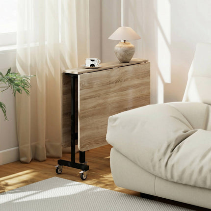 Skládací jídelní stůl pro 6 osob, dekor dub, úsporný design