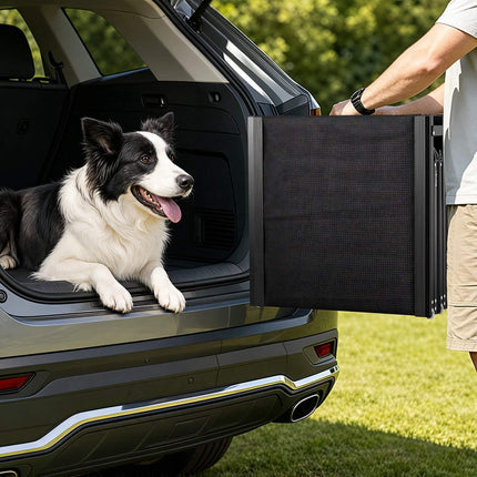 Folding Dog Car Ramp, 71 In, 250 Lb, Non-Slip