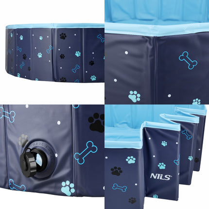 Skládací bazén pro psy XL – 120x30 cm, odolné provedení
