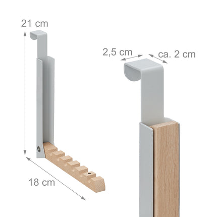 Folding Door Hanger Set of 2 – Metal & Wood