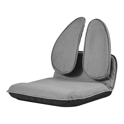 Folding Floor Chair, 5-Position, Ergonomic Back, Linen