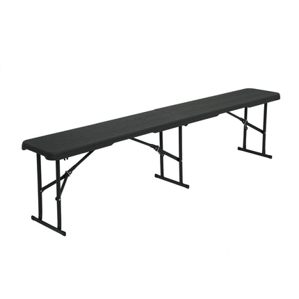 Skládací zahradní lavice, tmavě šedá, 180 cm