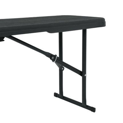 Skládací zahradní lavice, tmavě šedá, 180 cm