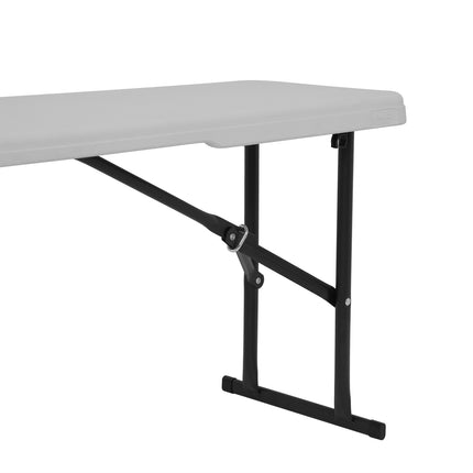 Skládací zahradní lavice, bílá, 180 cm