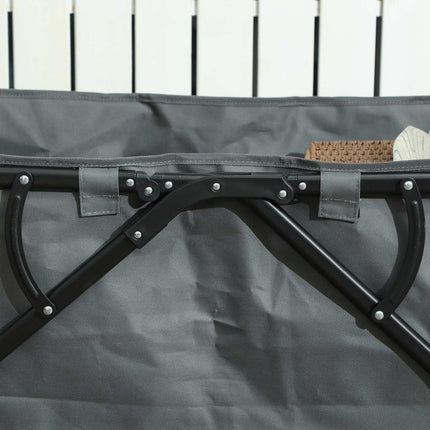 Skládací zahradní vozík, objem 160L, nosnost 120kg, tmavě šedá