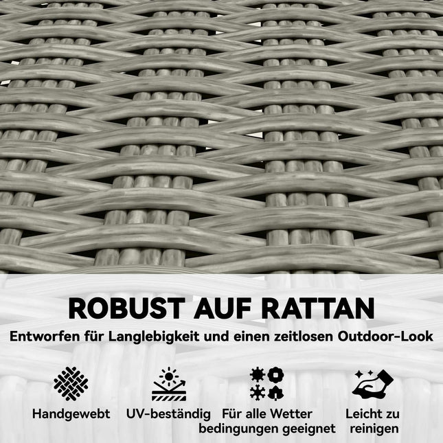 Set van 2 opklapbare tuinstoelen, acaciahout en PE-rotan