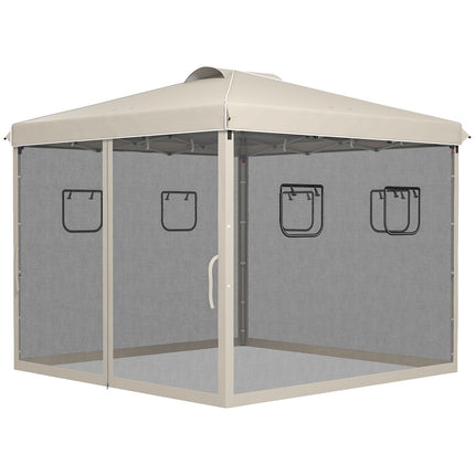 Pop-up altán 3x3M s UV ochranou a síťovými závěsy
