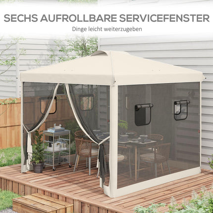 Pop-up altán 3x3M s UV ochranou a síťovými závěsy