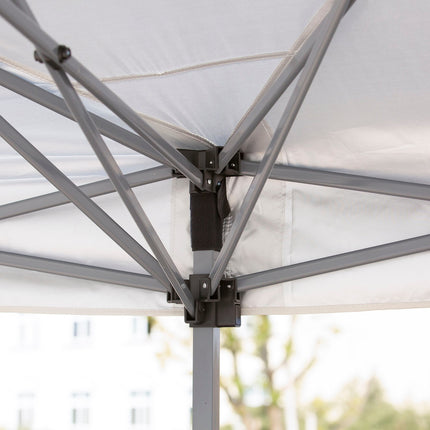 Zahradní pop-up altán, krémově bílá, ocel a síť, 6x3m