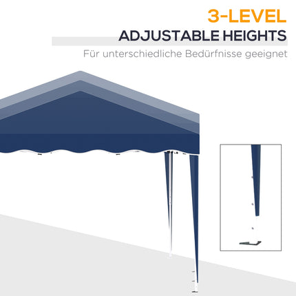 Folding gazebo 3x3m, height adjustable, UV protection