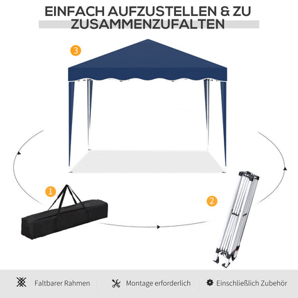Folding gazebo 3x3m, height adjustable, UV protection
